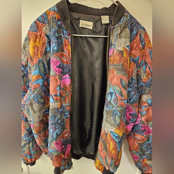 Vintage - Silk Sara Roberts NWOT Bomber Jacket - Size L - Picture 2 of 10